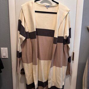 Open Sweater with Hood